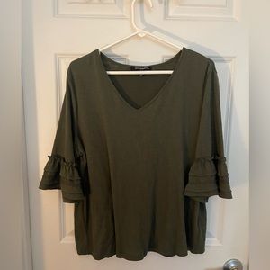 Bell Sleeve Quarter Length Blouse